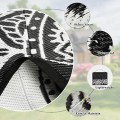 famibay Round Outdoor Rug portable carrying bag