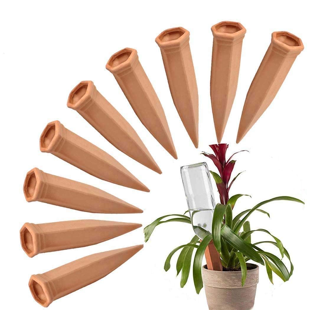 FAMILY Plant Watering Stakes tan ceramic 7-inch length