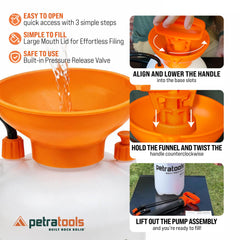 Fan nozzle of Petra Garden Pump Sprayer for wide coverage