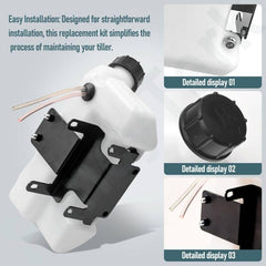 FancyTark Fuel Gas Tank Kit top view, highlighting the opening