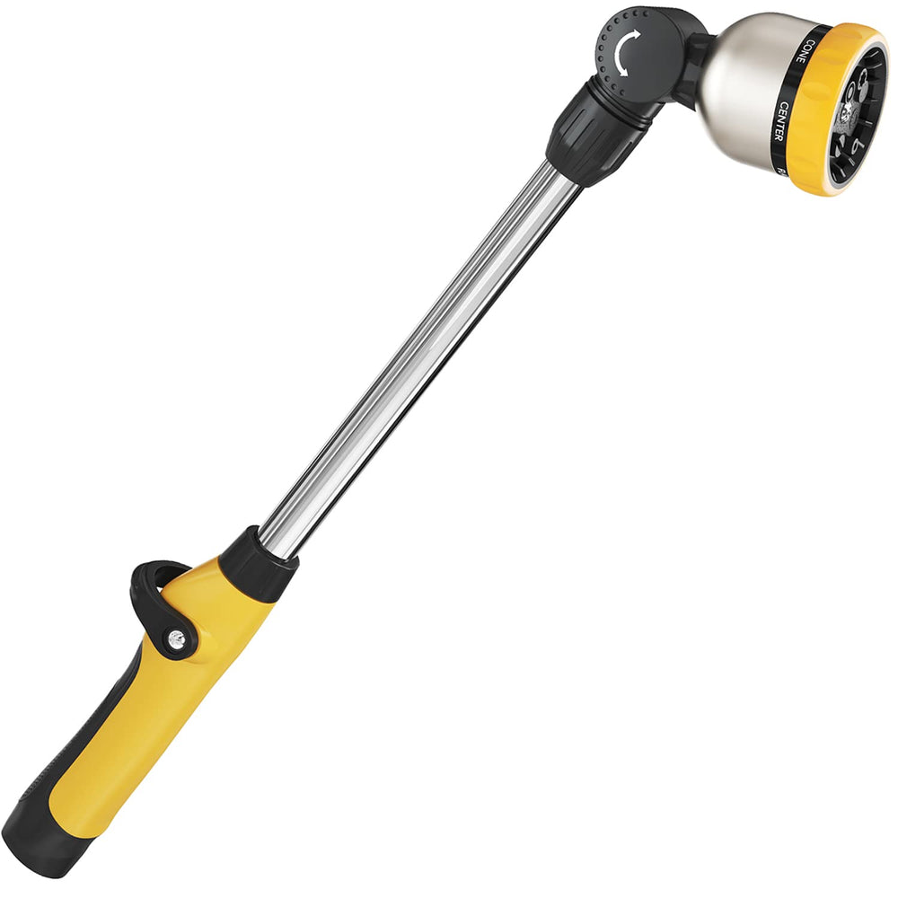 FANHAO 16-inch Garden Watering Wand front view with yellow design