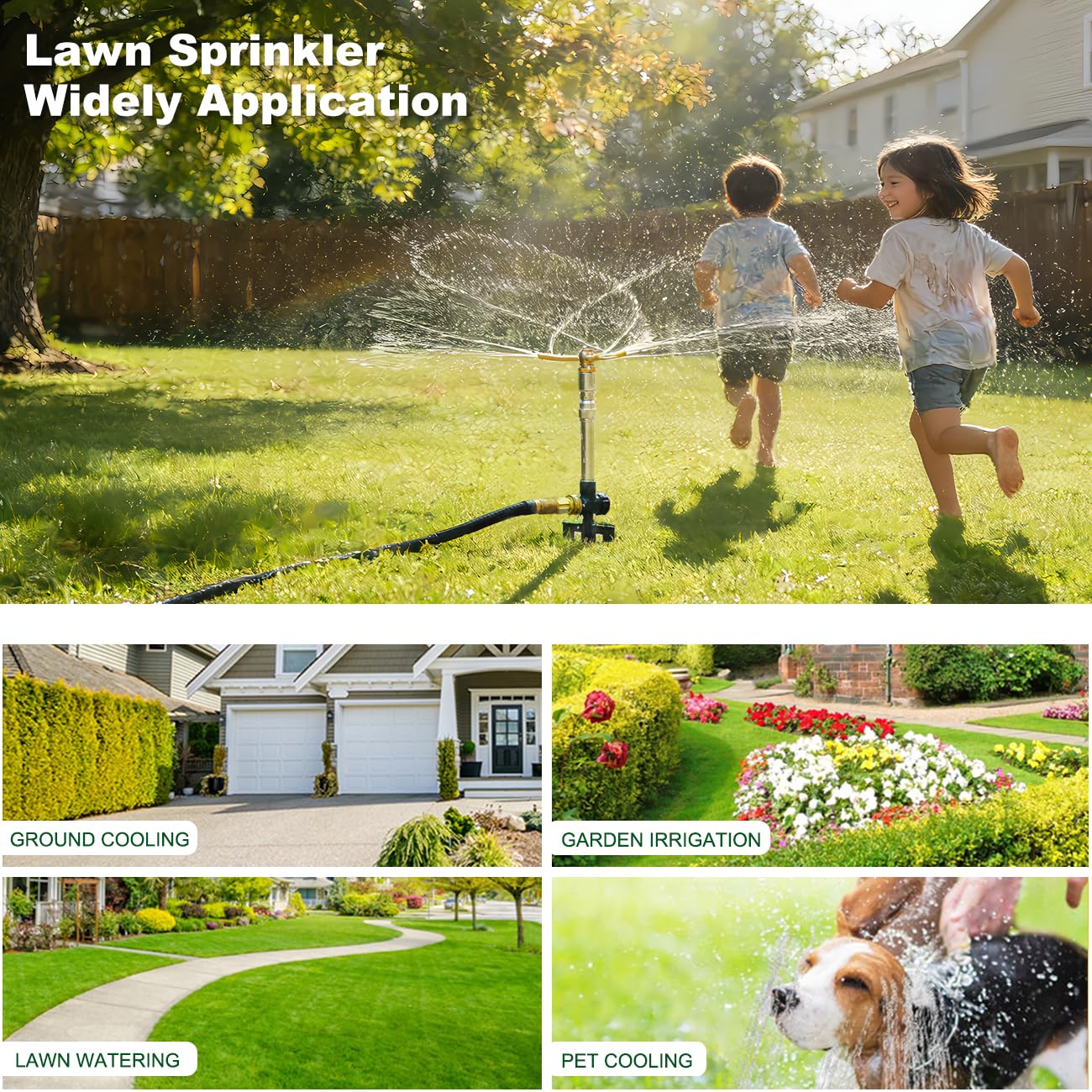 FANHAO 2 Pack Metal Lawn Sprinklers packaging