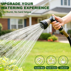 FANHAO Garden Hose Nozzle showing 8 spray patterns