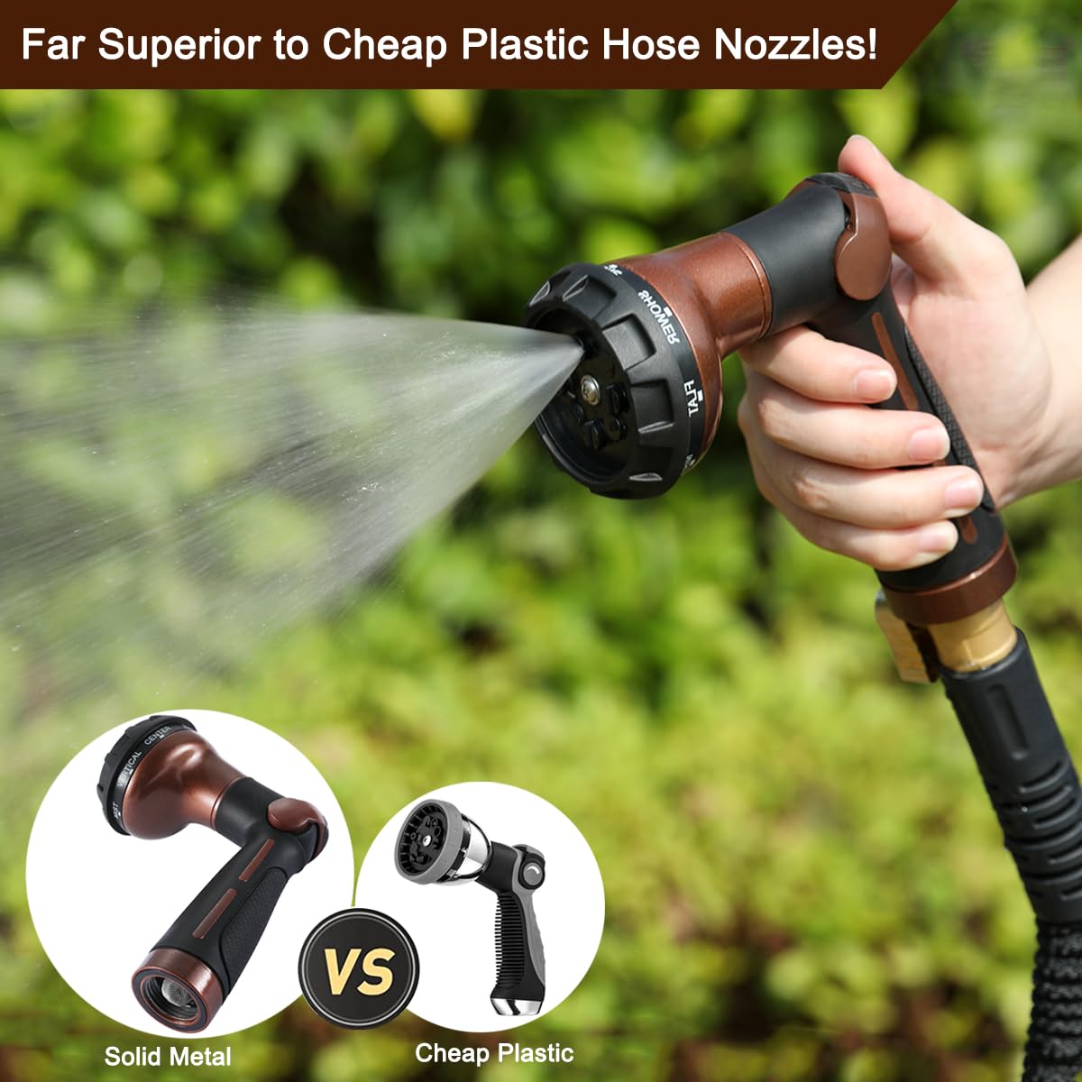 FANHAO Heavy Duty Garden Hose Nozzle in packaging