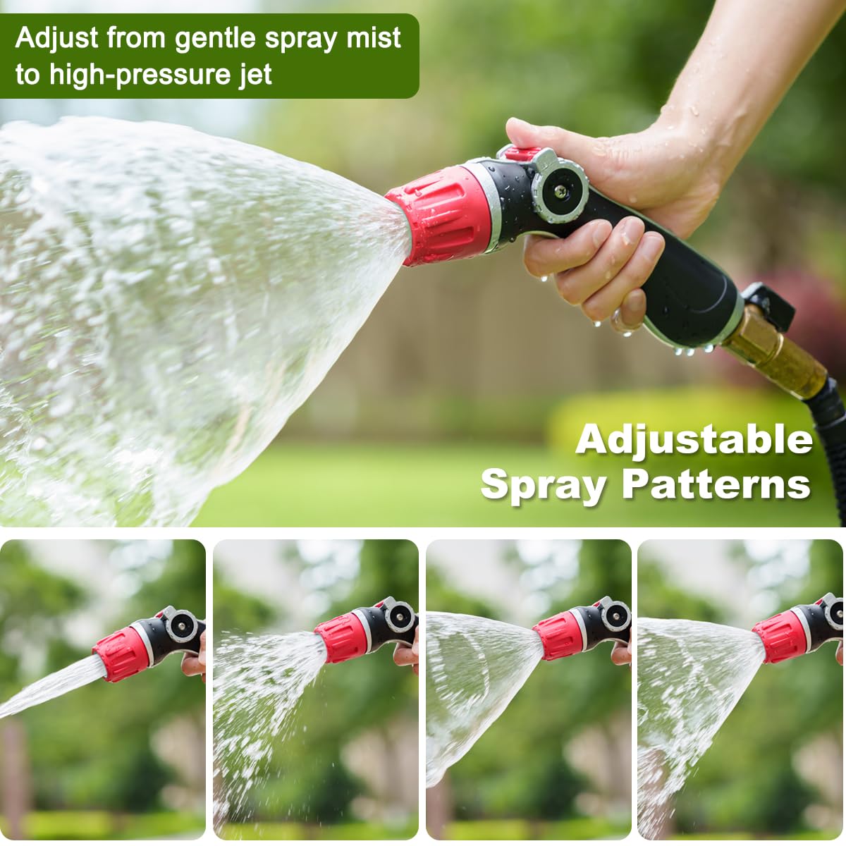 FANHAO Heavy Duty Hose Nozzle showcasing its durable zinc alloy construction
