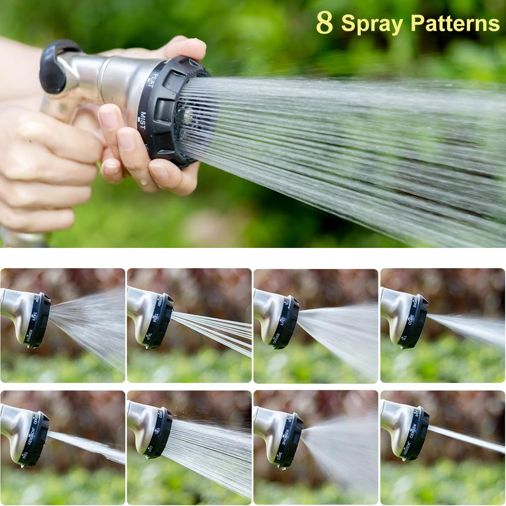 FANHAO hose nozzle attached to standard garden hose