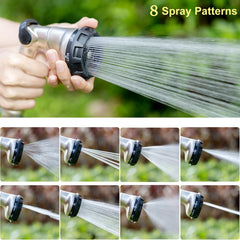 FANHAO hose nozzle attached to standard garden hose