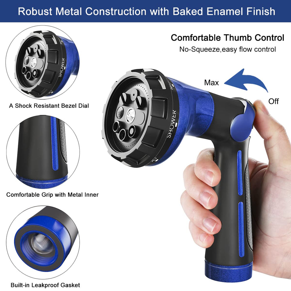 FANHAO Hose Nozzle with 8 spray patterns displayed