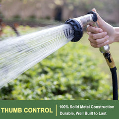 FANHAO hose nozzle with thumb control feature close-up
