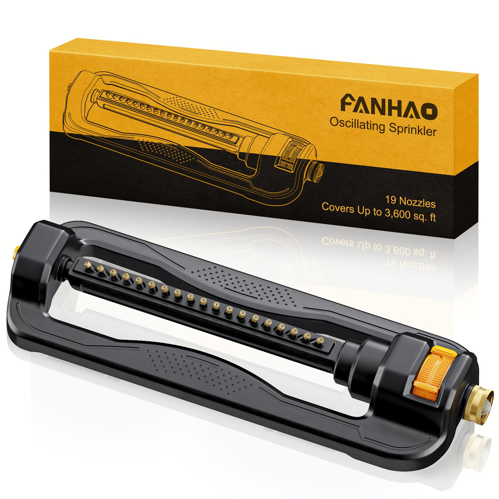 FANHAO Oscillating Sprinkler front view with precision nozzles