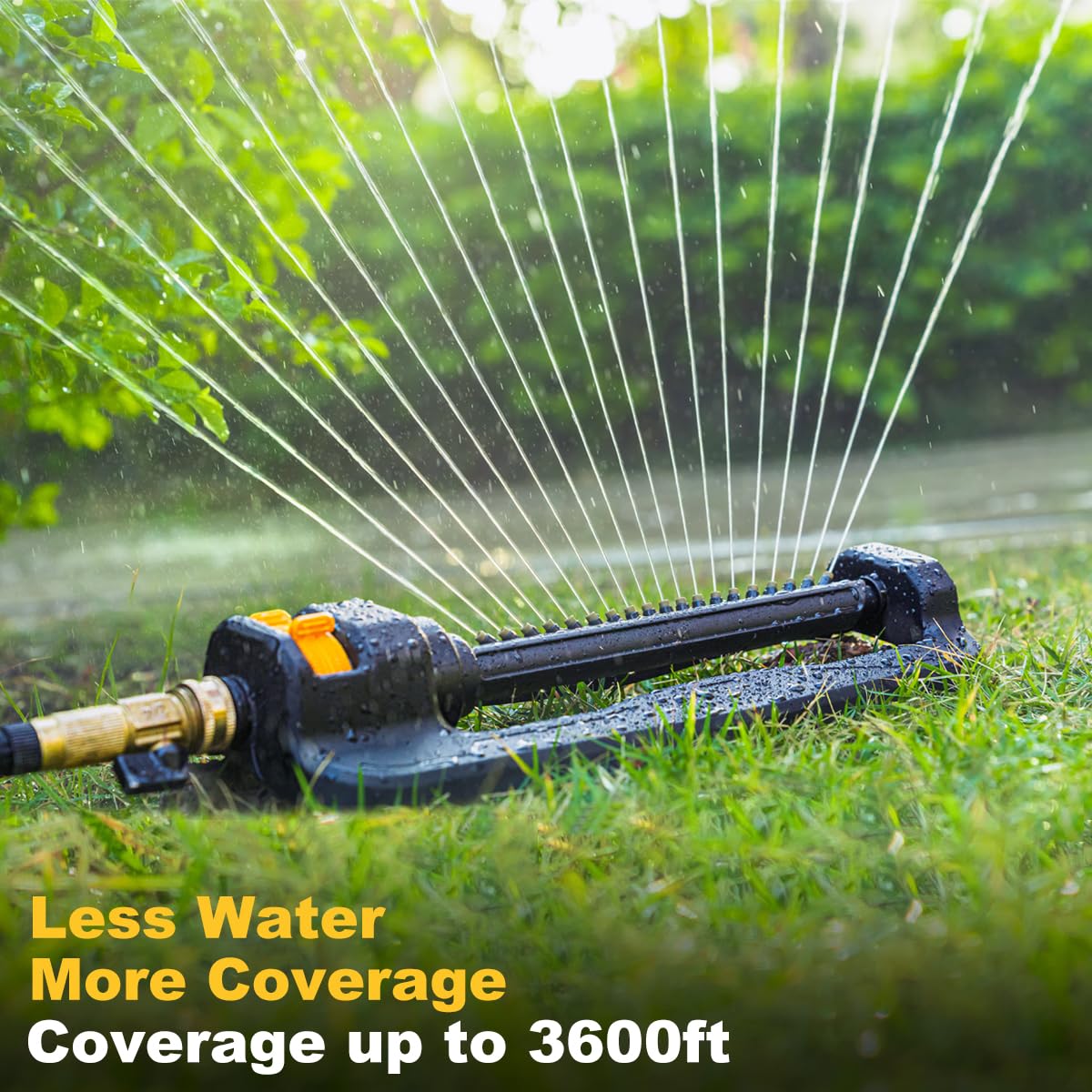 FANHAO Oscillating Sprinkler with garden hose connection