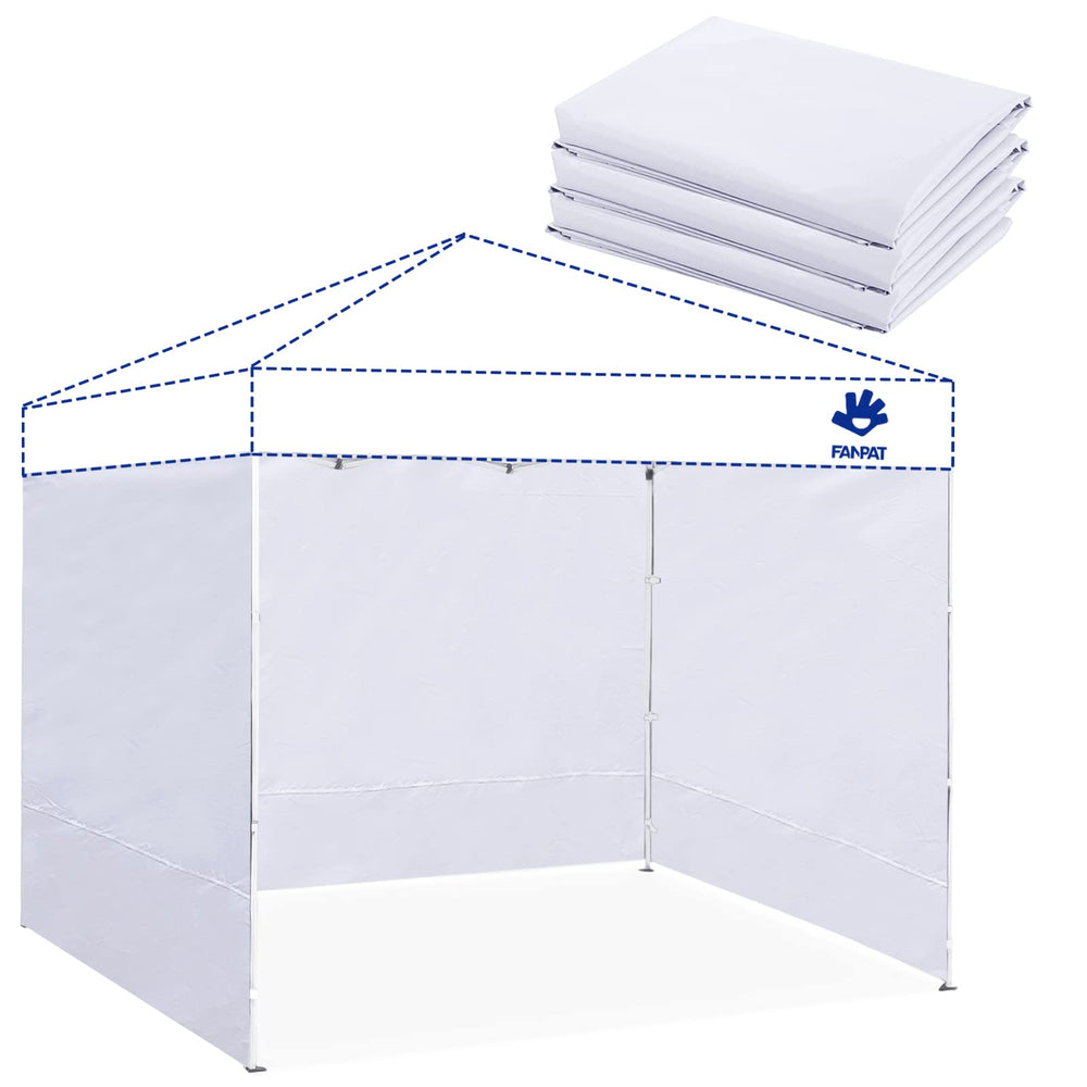 FANPAT 10x10 Canopy Sidewalls white front view