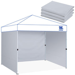 FANPAT sidewalls for 10x10 canopy in durable gray, front view