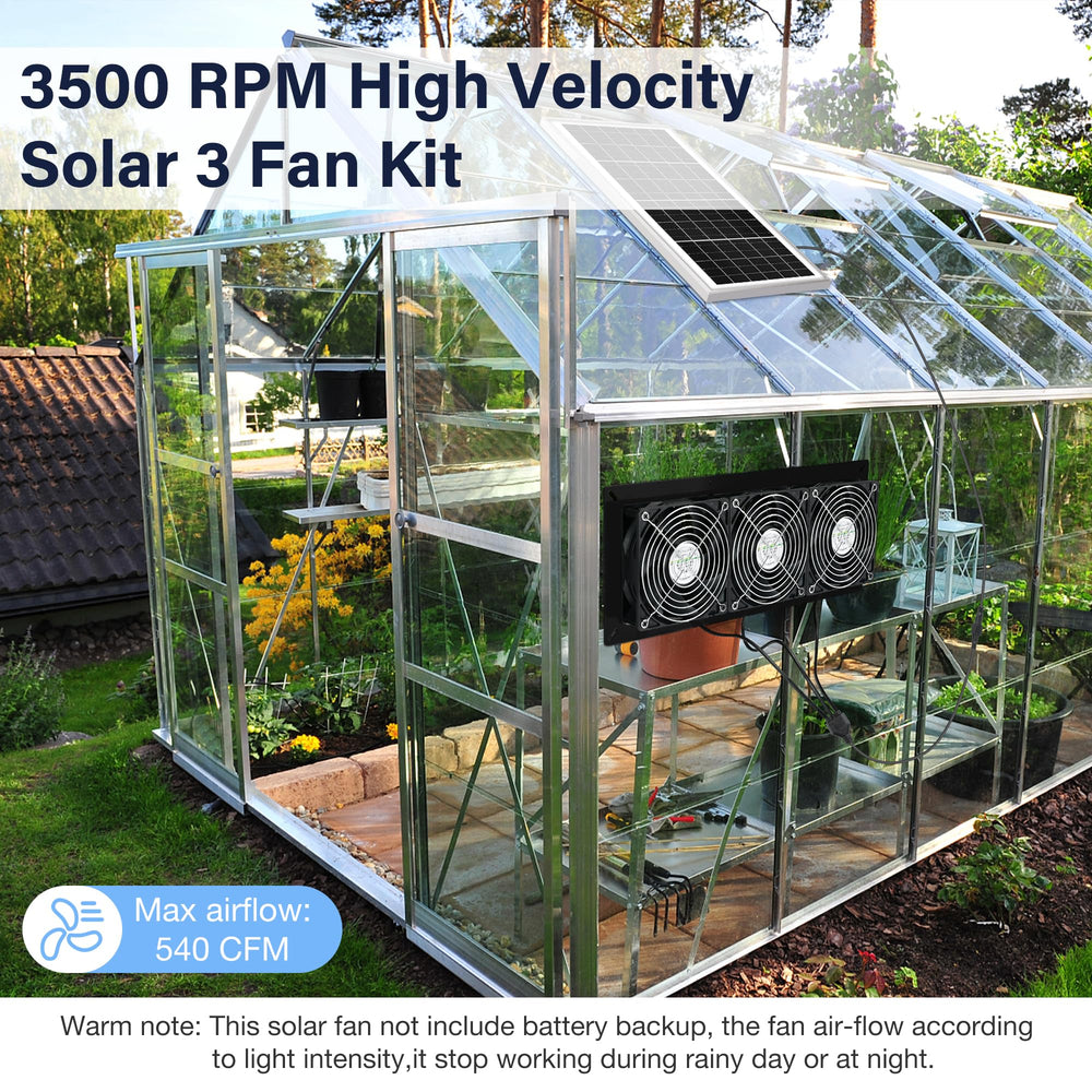 Fanspex Solar 3 Fan Kit installed in a chicken coop