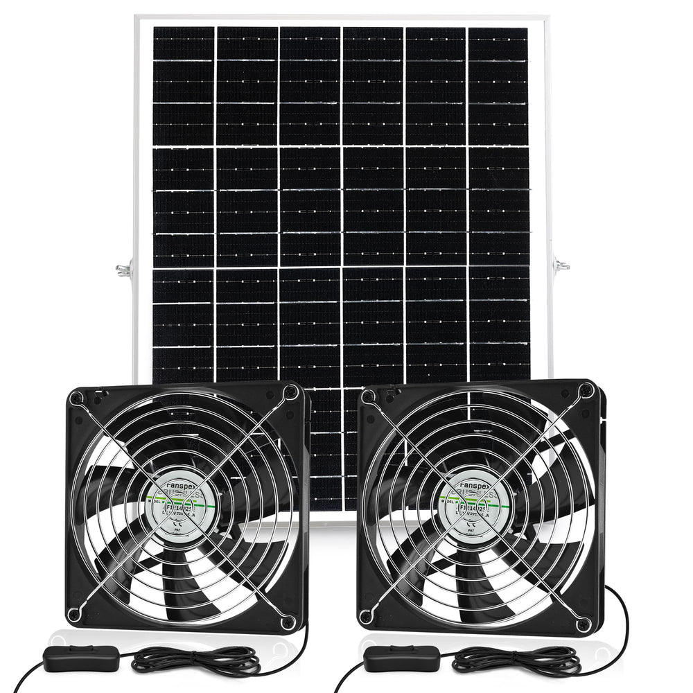 Fanspex Solar 5.5-inch Fan Kit with Solar Panel front view