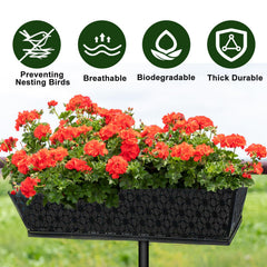 Fantang 4PCS black planter liner in garden setting
