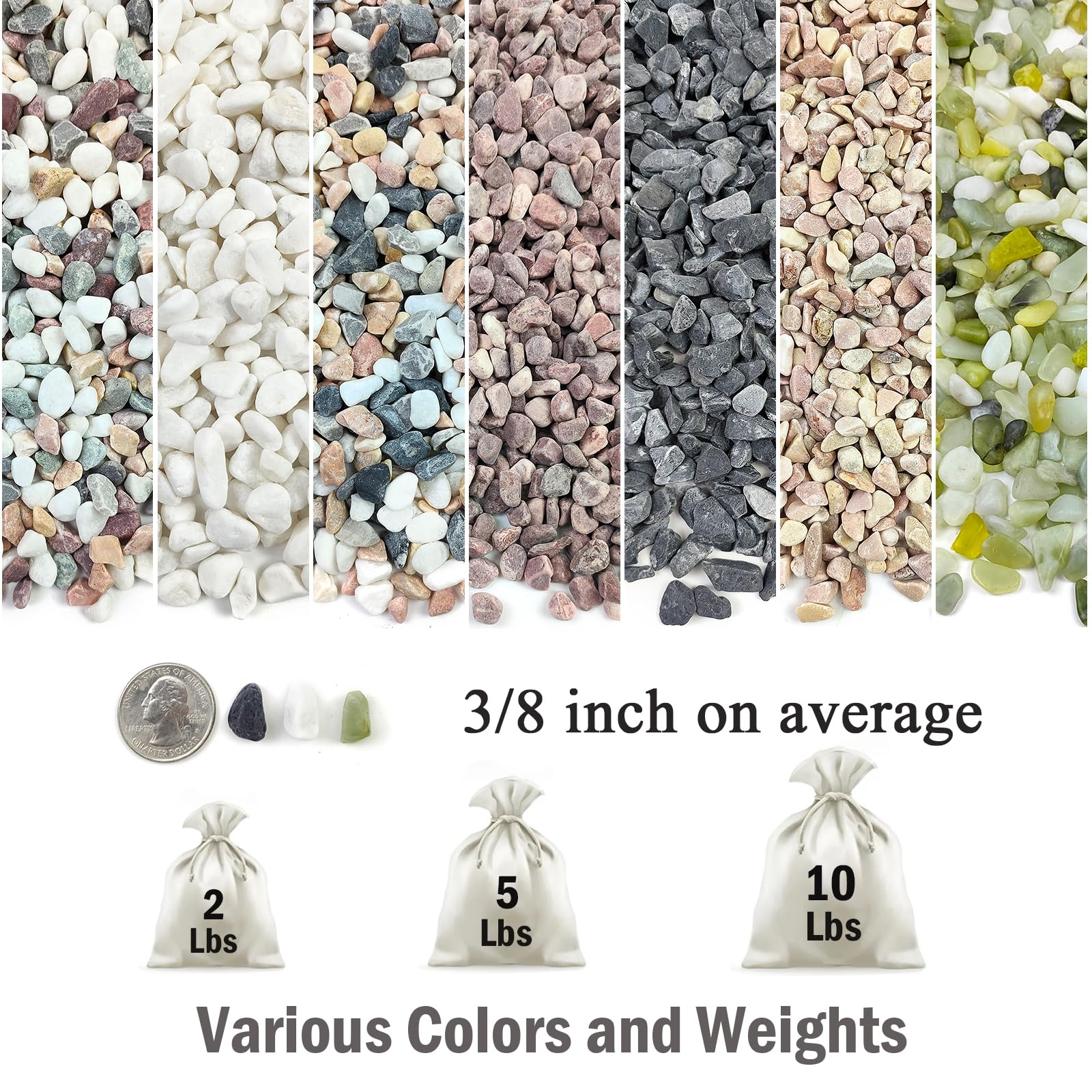 FANTIAN 10 lbs pea gravel in a garden setting