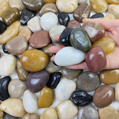FANTIAN 5 lbs river rocks in mixed colours, front view