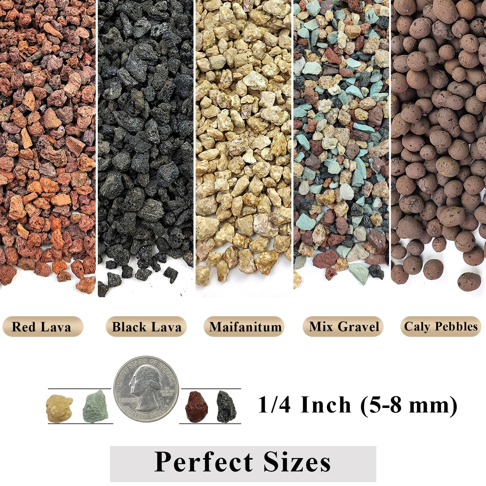 FANTIAN Black Lava Rocks in packaging