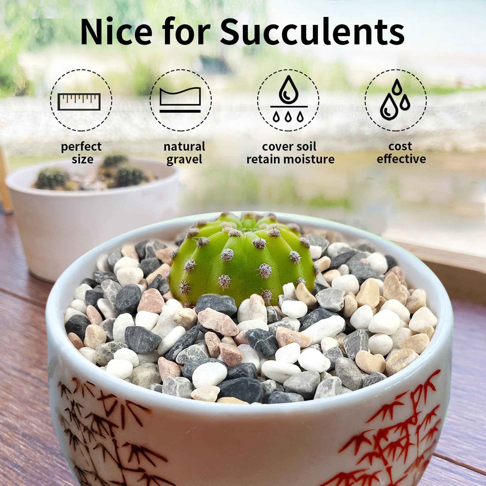 FANTIAN natural pebbles in a garden setting
