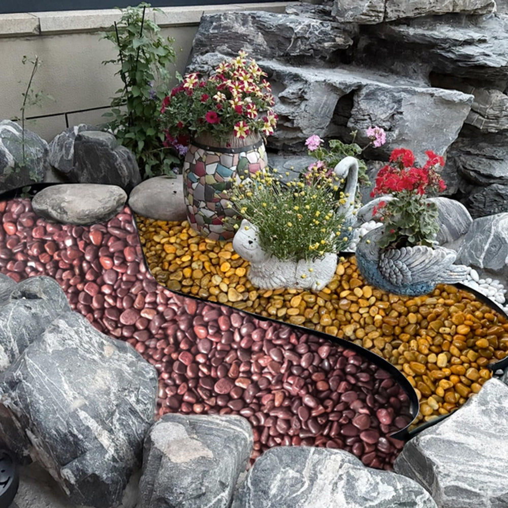 FANTIAN red river rocks beside a small fountain