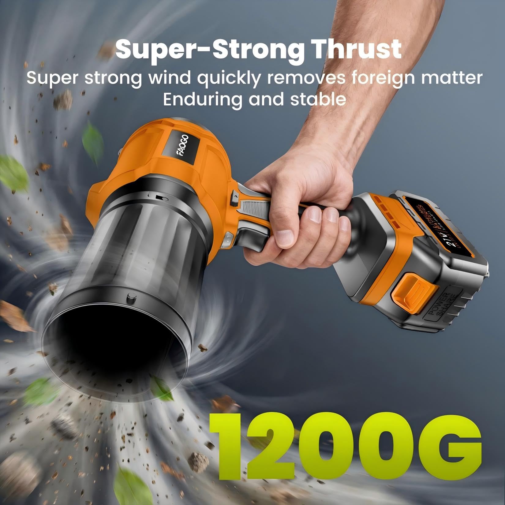 FAOGO Leaf Blower with extended interface for gutters