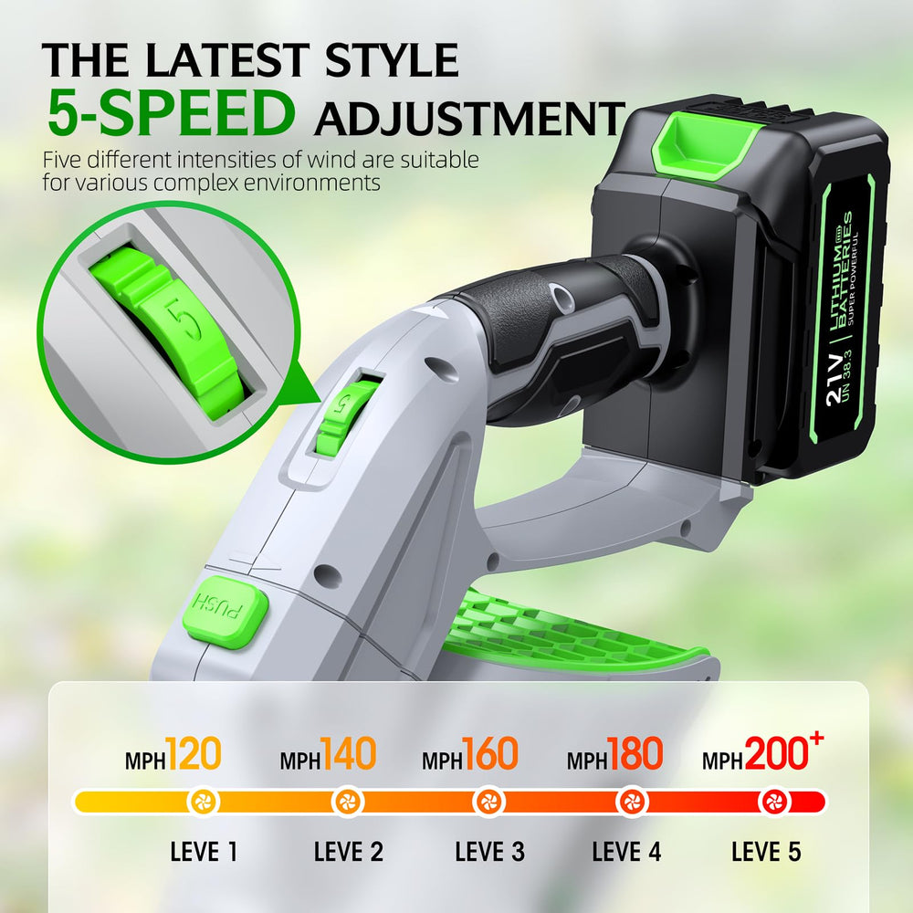 FAOGO lightweight handheld leaf blower side view
