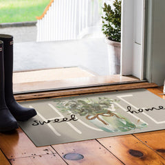 Faptoena Spring Door Mat displayed on outdoor porch