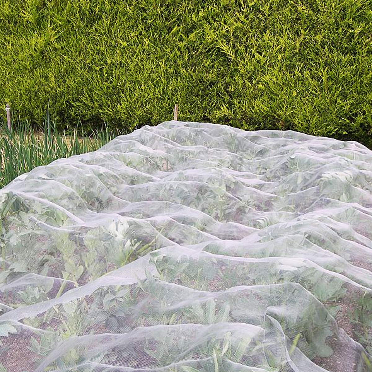 FARAER Garden Barrier Netting 10x10ft secured with stakes