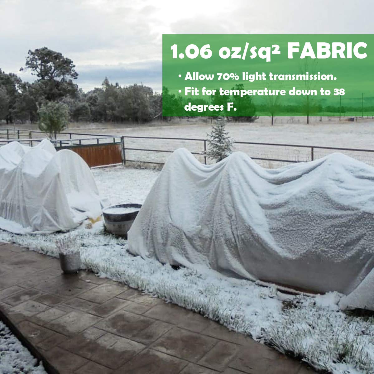 FARAER Plant Cover secured with landscape pins
