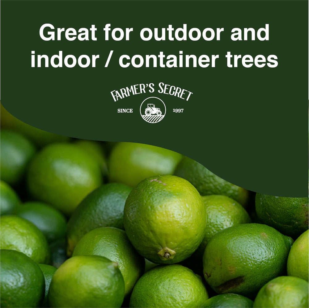 Farmer's Secret Citrus Tree Fertilizer label close-up