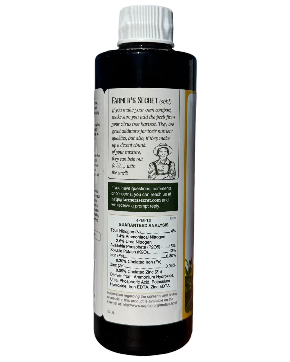 Farmer's Secret Citrus Tree Fertilizer with measuring spoon