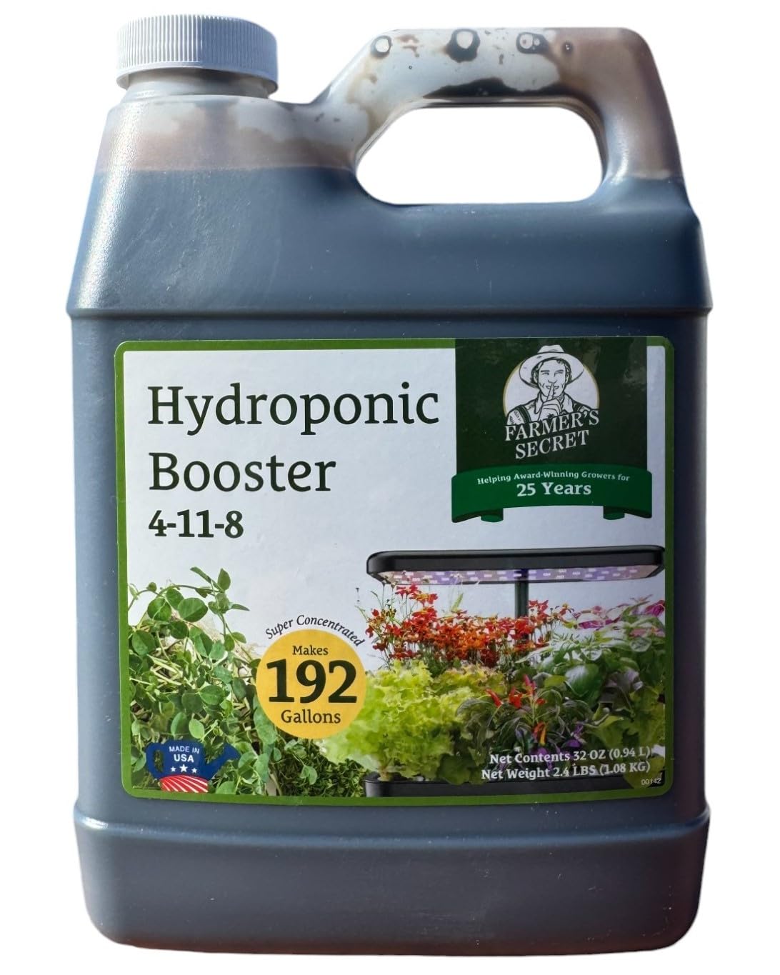 Farmer's Secret Hydroponic Fertilizer 32oz bottle front view