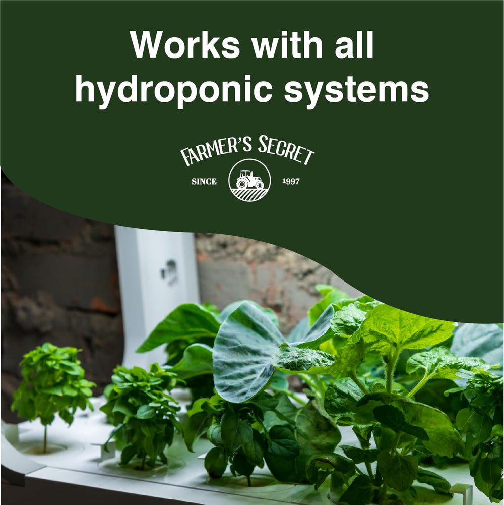 Farmer's Secret Hydroponic Fertilizer applied to plants