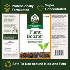Farmer's Secret Plant support 32oz label details