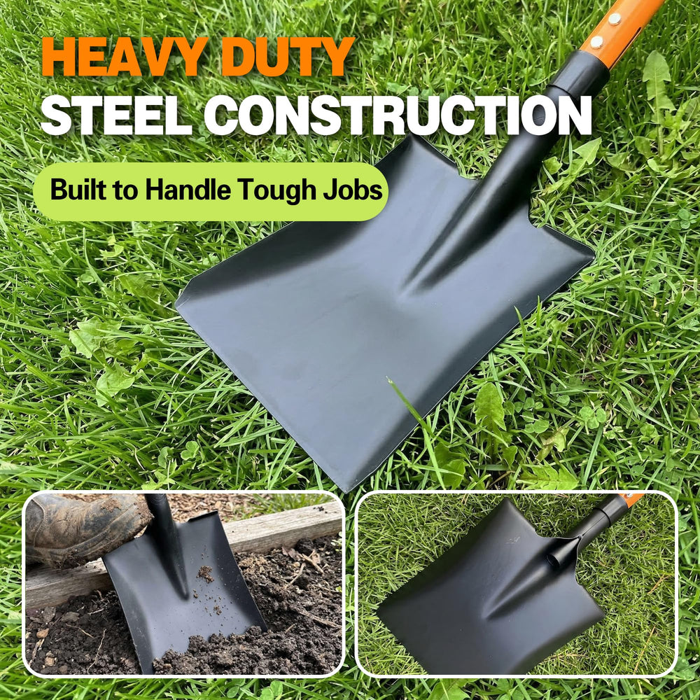 FARMHOLYCOWKING shovel with anti-slip grip in use