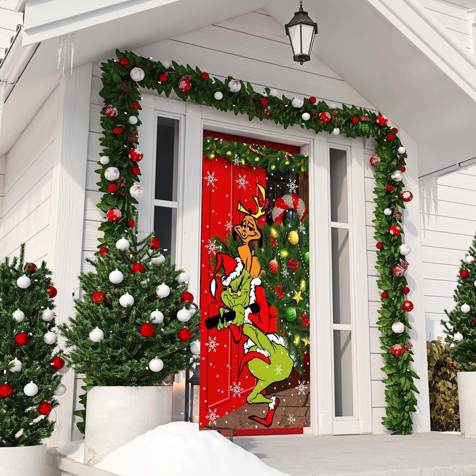 FARMNALL Christmas Door Cover displayed indoors