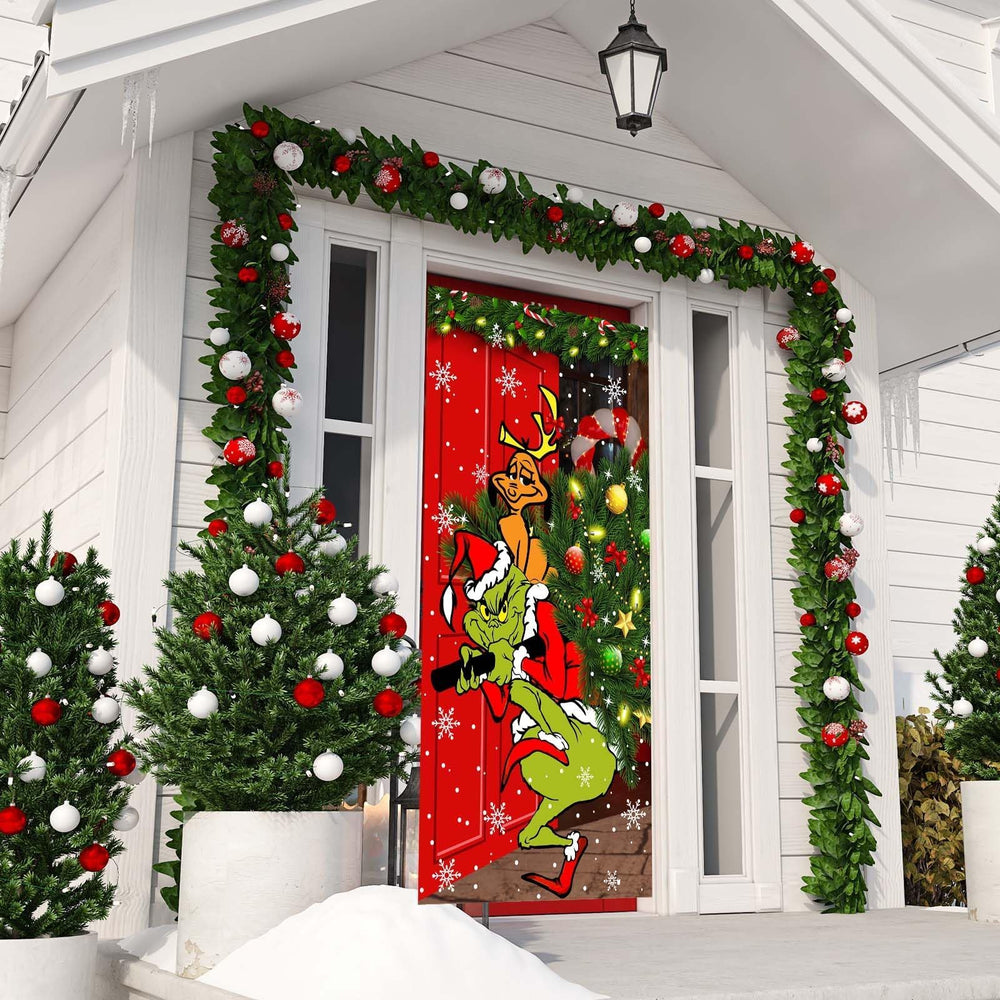 FARMNALL Christmas Door Cover displayed indoors