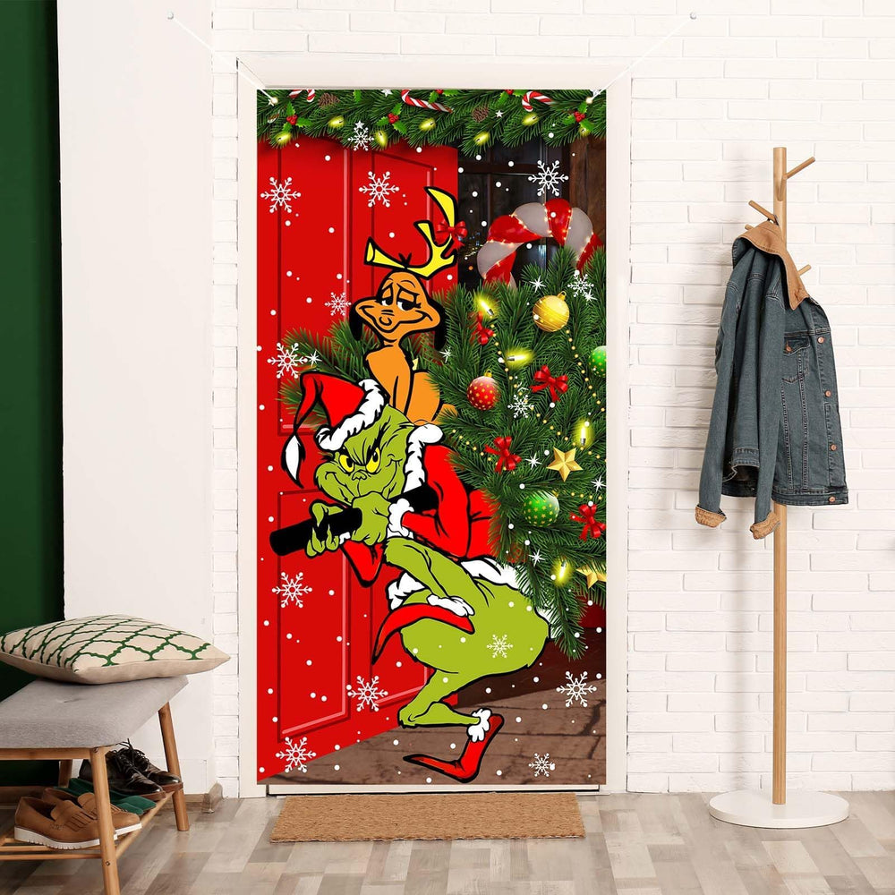 FARMNALL Christmas Door Cover showing size and dimensions