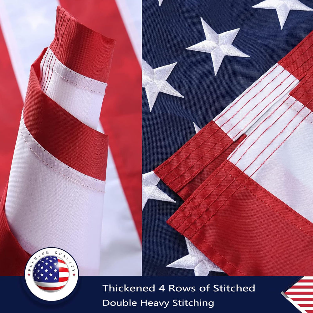 FARQIO American Flag sleeve displayed outdoors in the wind