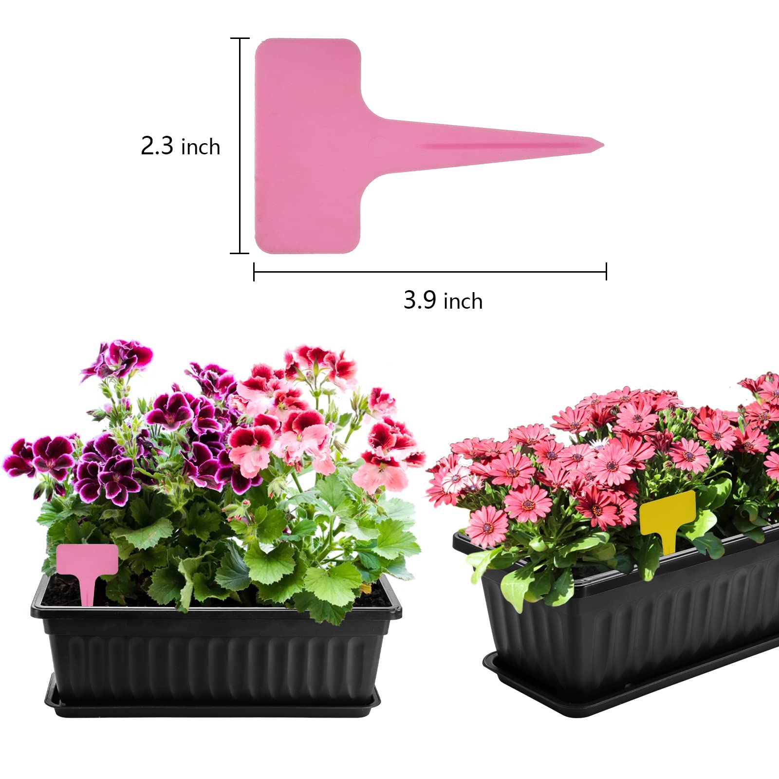 Fasmov 7 pack window box planters arranged on a windowsill