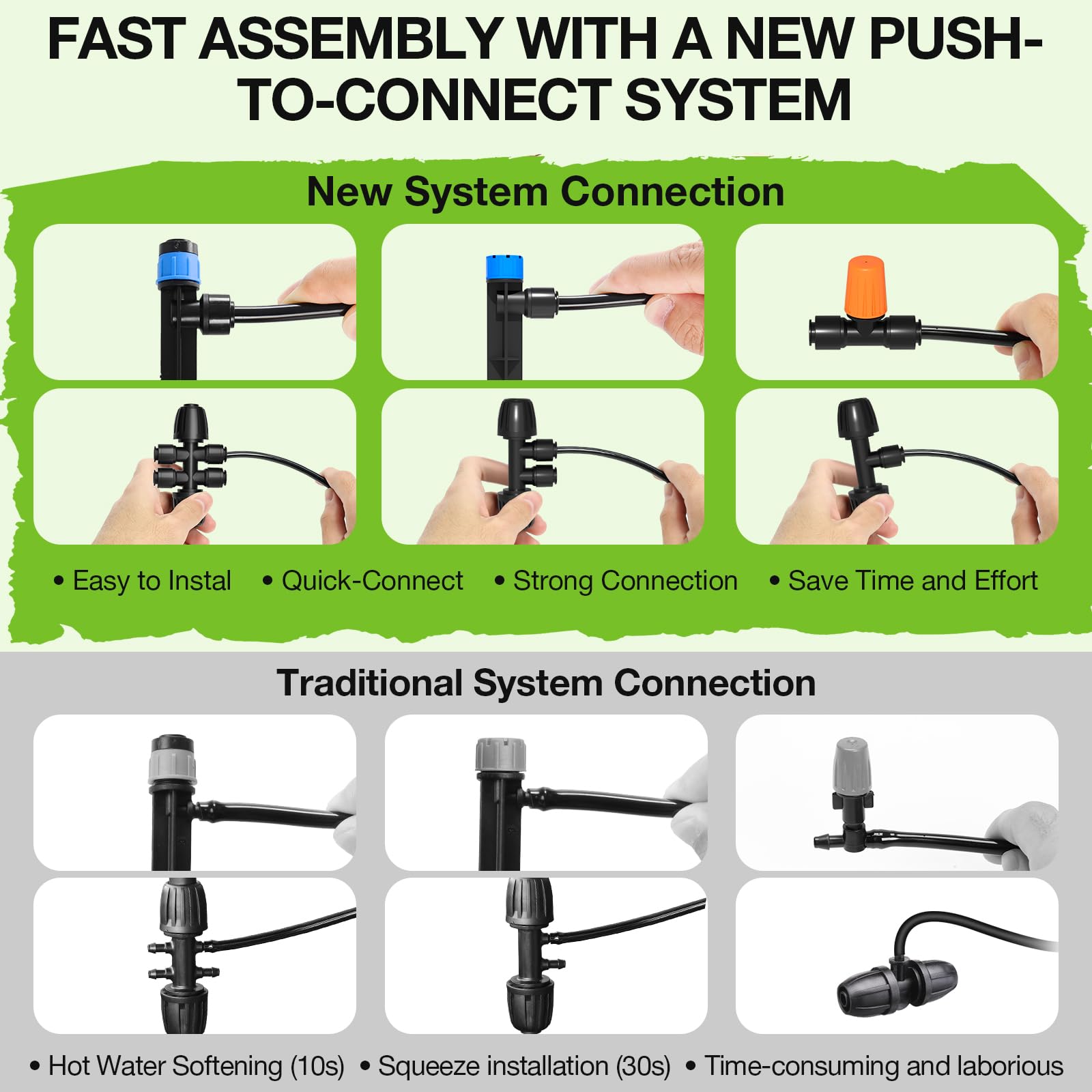 Faucet adapter included in the MIXC drip irrigation kit