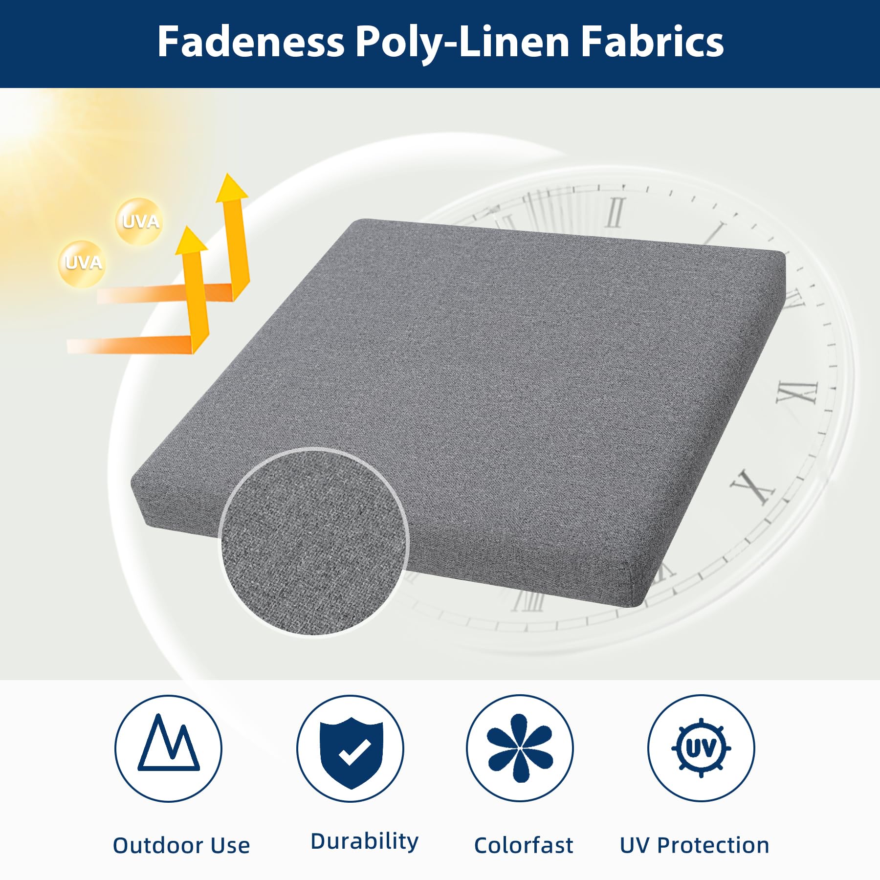 Favofamilie outdoor chair cushions in a garden setting