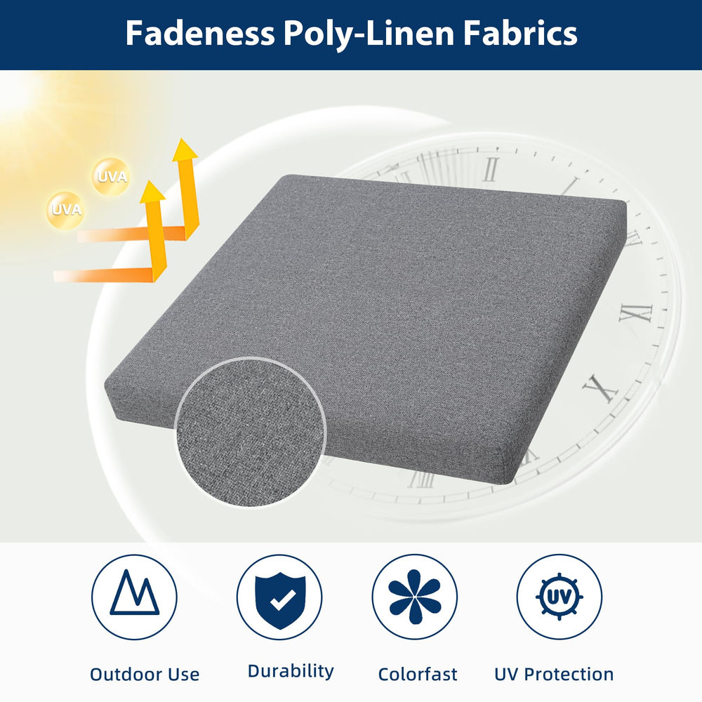 Favofamilie outdoor chair cushions in a garden setting