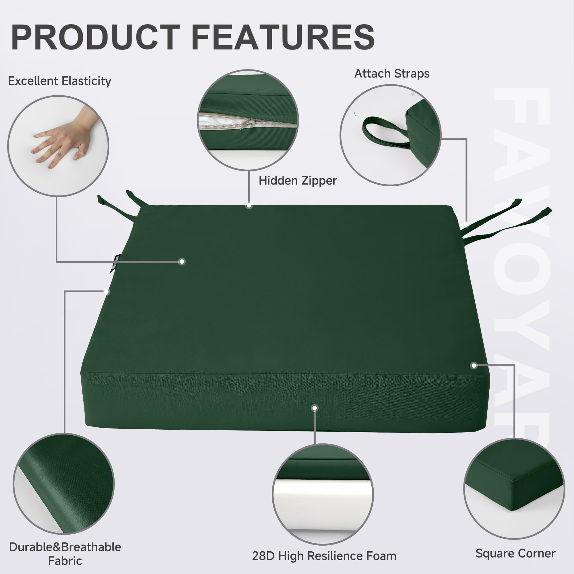Favoyard cushion showing fabric texture and colour fastness
