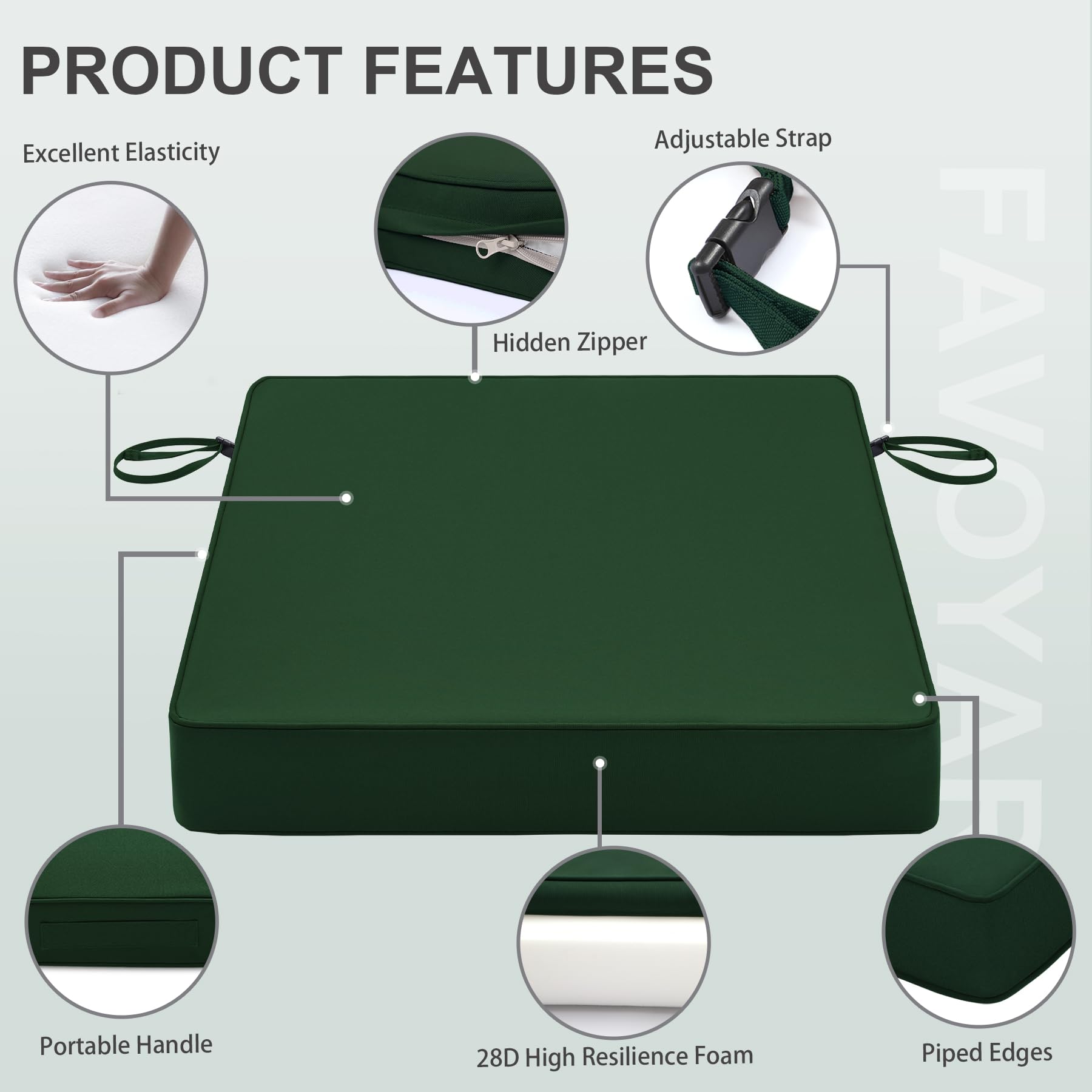 Favoyard Cushions showing thickness and comfort