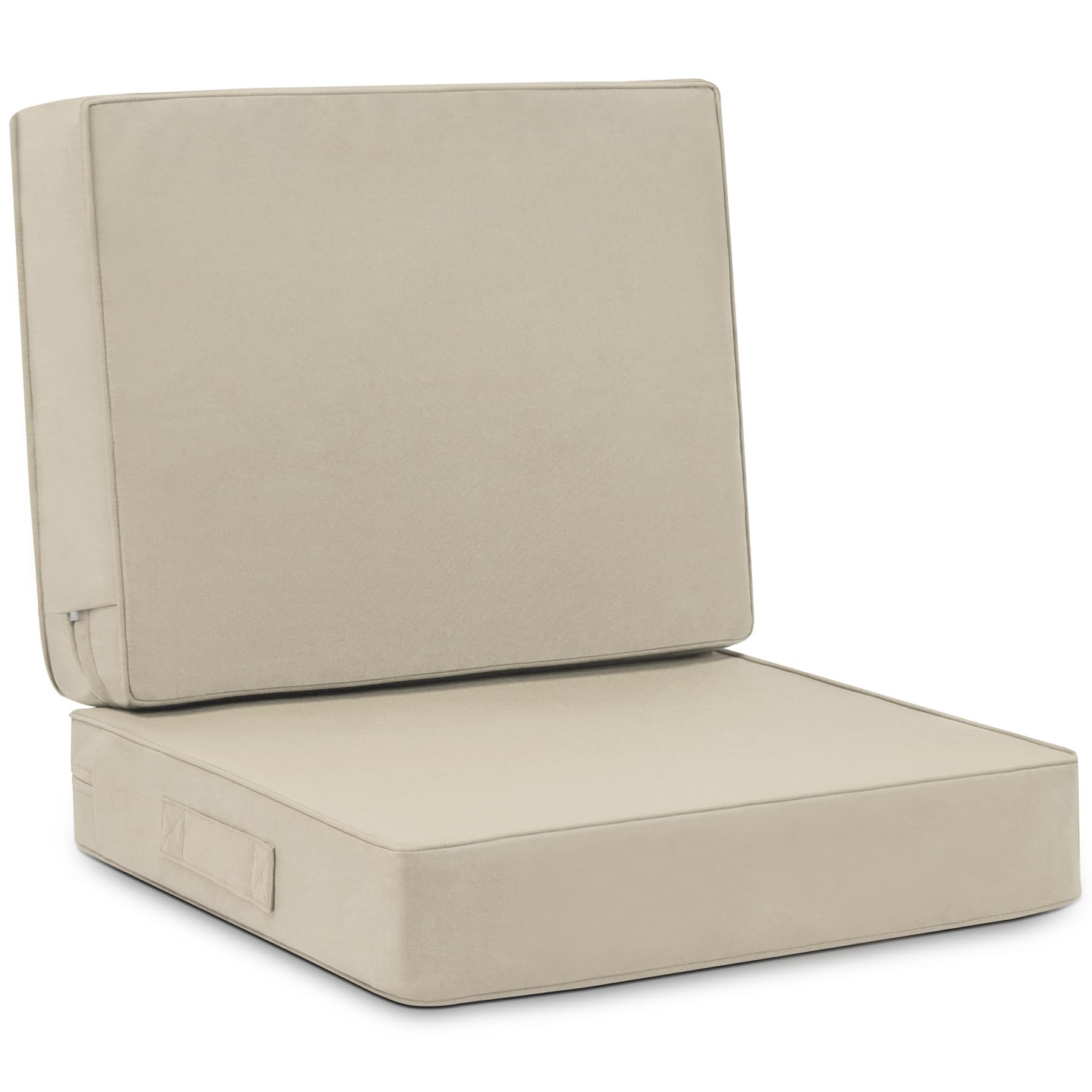 Favoyard Deep Seat Patio Cushion Set beige front view