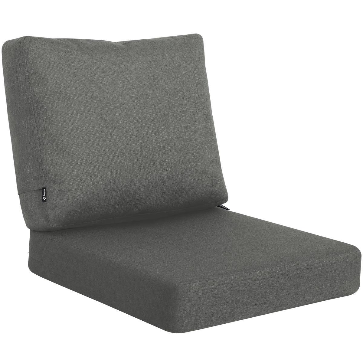 Favoyard Deep Seat Patio Cushion Set front view, Dark Grey