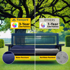 Favoyard Indoor/Outdoor Waterproof Bench Cushion close-up of fabric texture