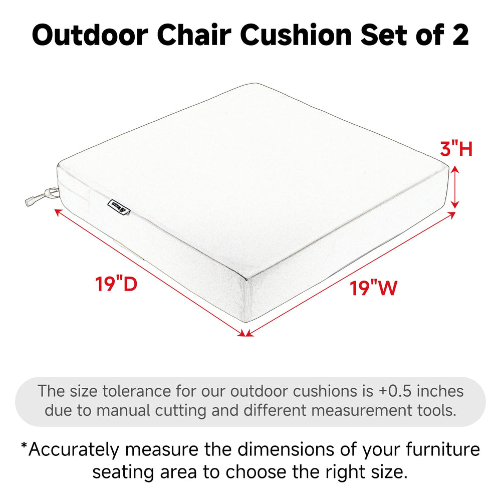 Favoyard outdoor cushion displayed on a garden chair